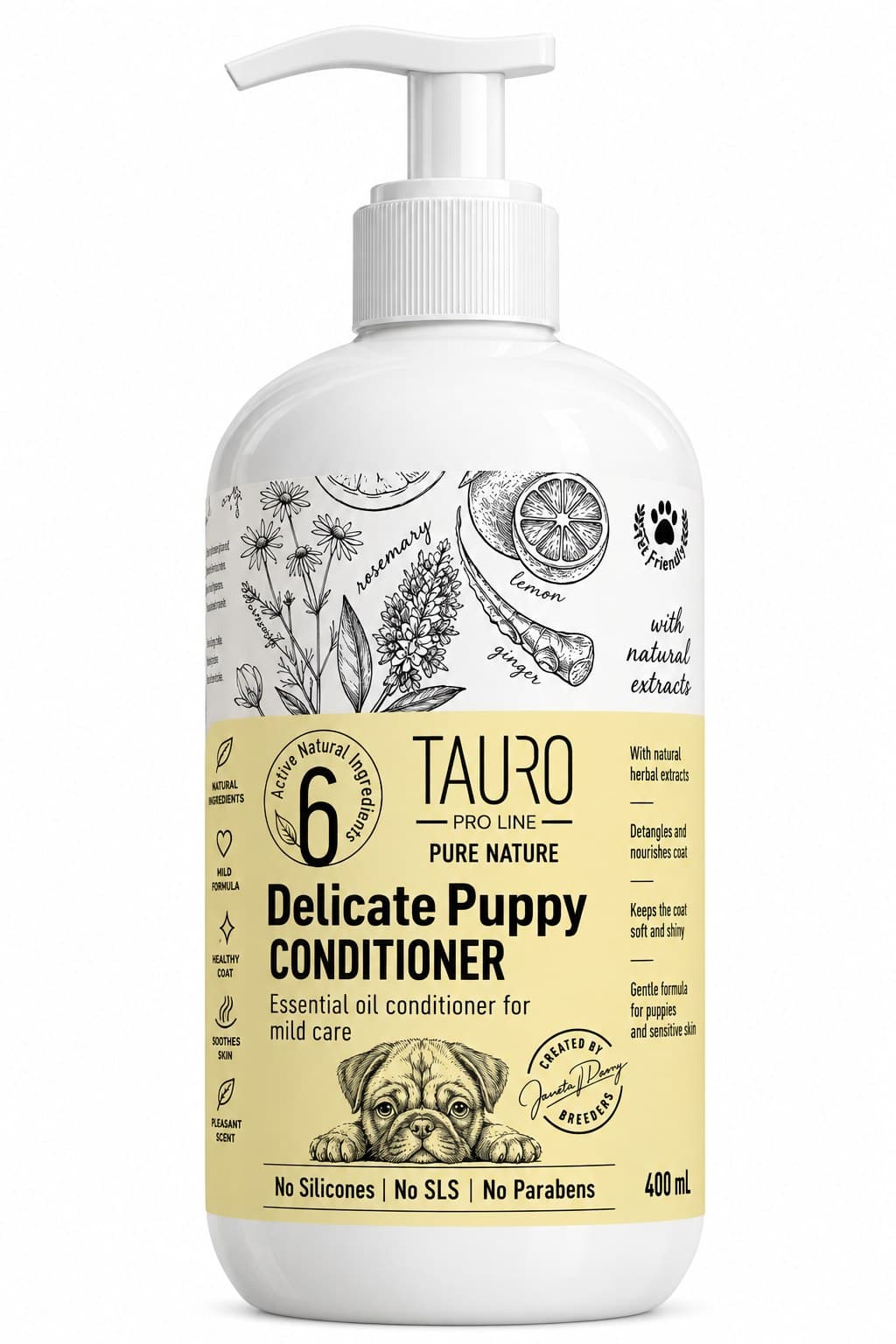 Tauro Pro Line Pure Nature Delicate Puppy Gentle Coat Conditionier for Puppies