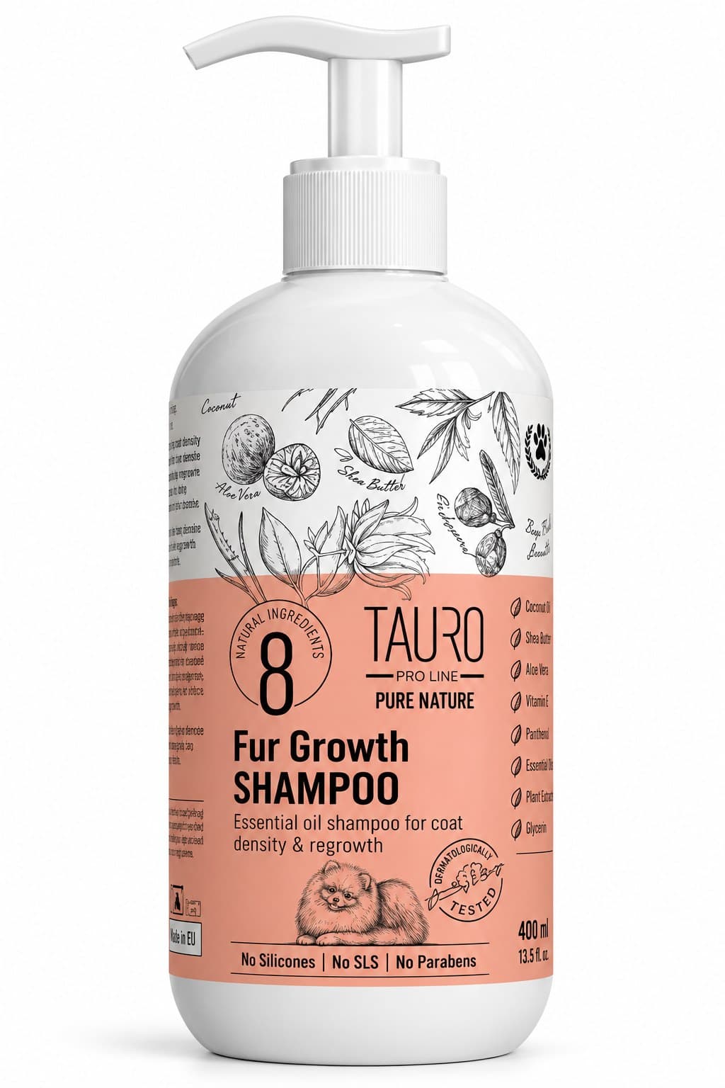 Tauro Pro Line Pure Nature Fur Growth Coat Growth Promoting Shampoo for Dogs and Cats