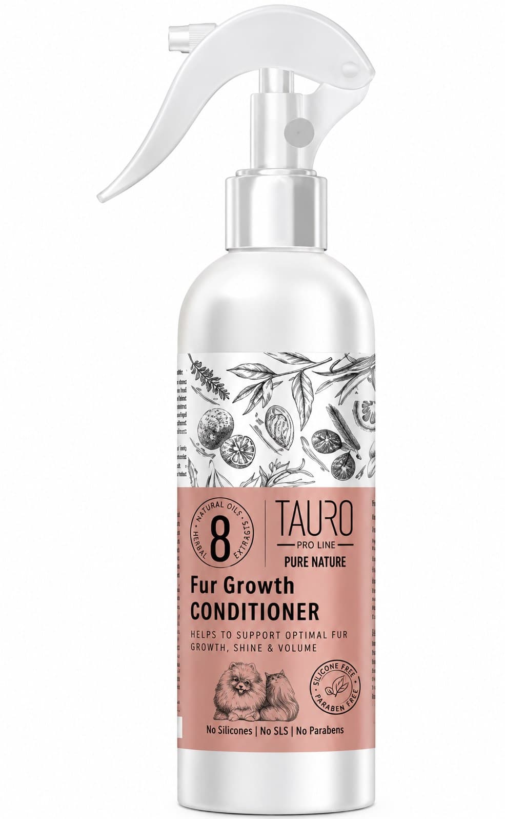 Tauro Pro Line Nature Fur Growth, coat growth promoting spray conditioner for dogs and cats