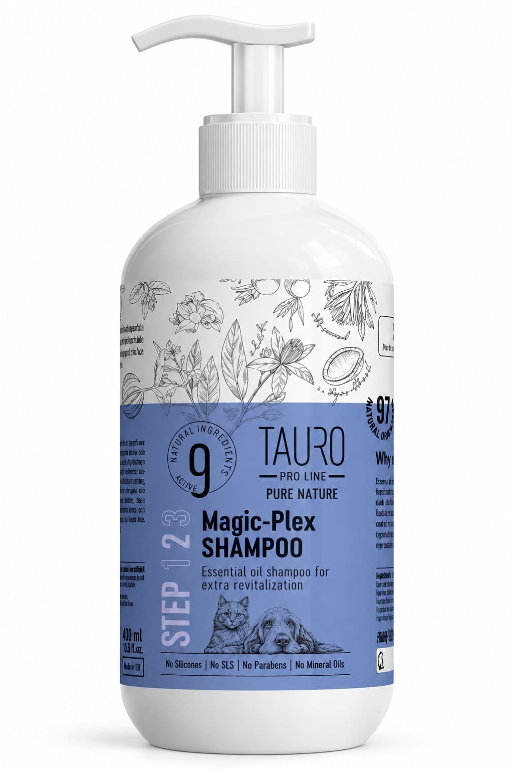 Tauro Pro Line Pure Nature Magic-Plex Coat Restoring Shampoo for Dogs and Cats