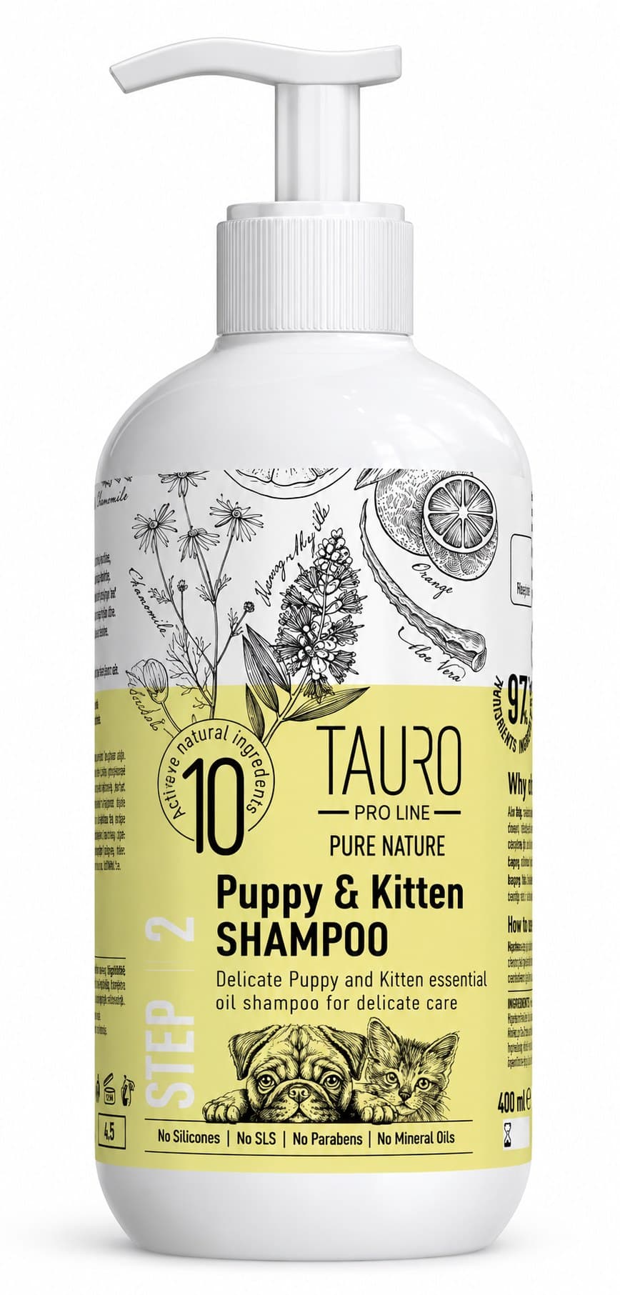 Tauro Pro Line Pure Nature Delicate Puppy & Kitten Gentle Coat Shampoo for Puppies and Kittens