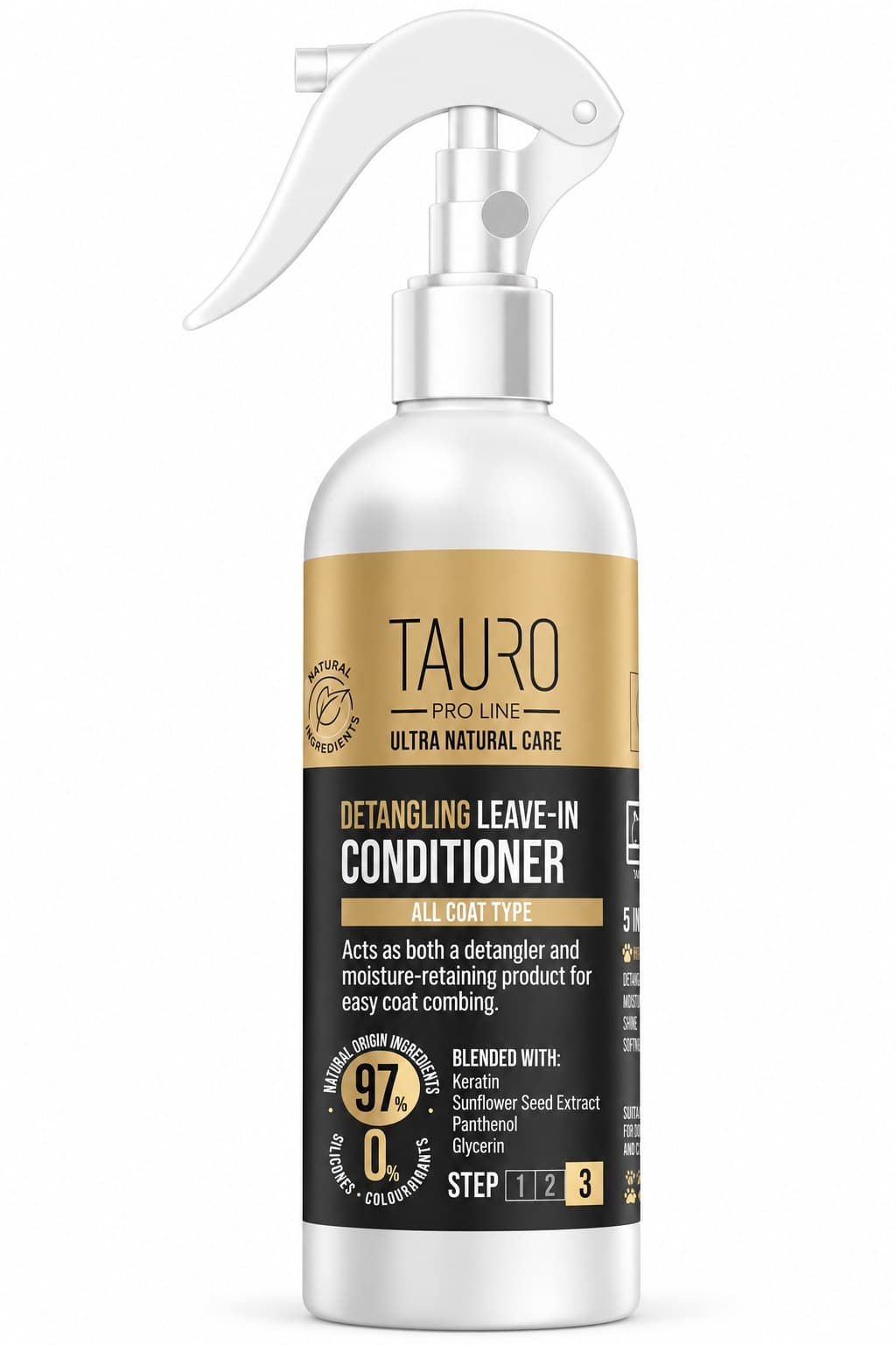 Tauro Pro Line Ultra Natural Care Detangling Leave-In Conditioner for Dogs and Cats