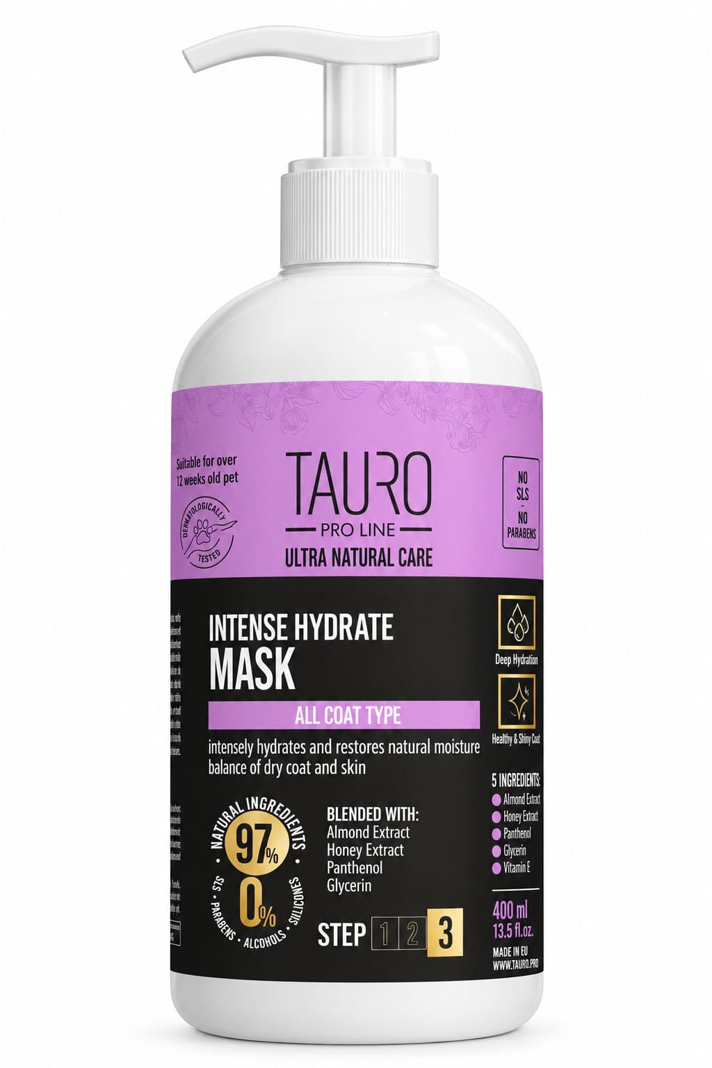 Tauro Pro Line Ultra Natural Care Intense Hydrate Mask for Dogs and Cats