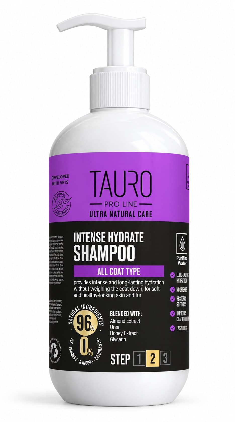 Tauro Pro Line Ultra Natural Care Intense Hydrate Shampoo for Dogs and Cats
