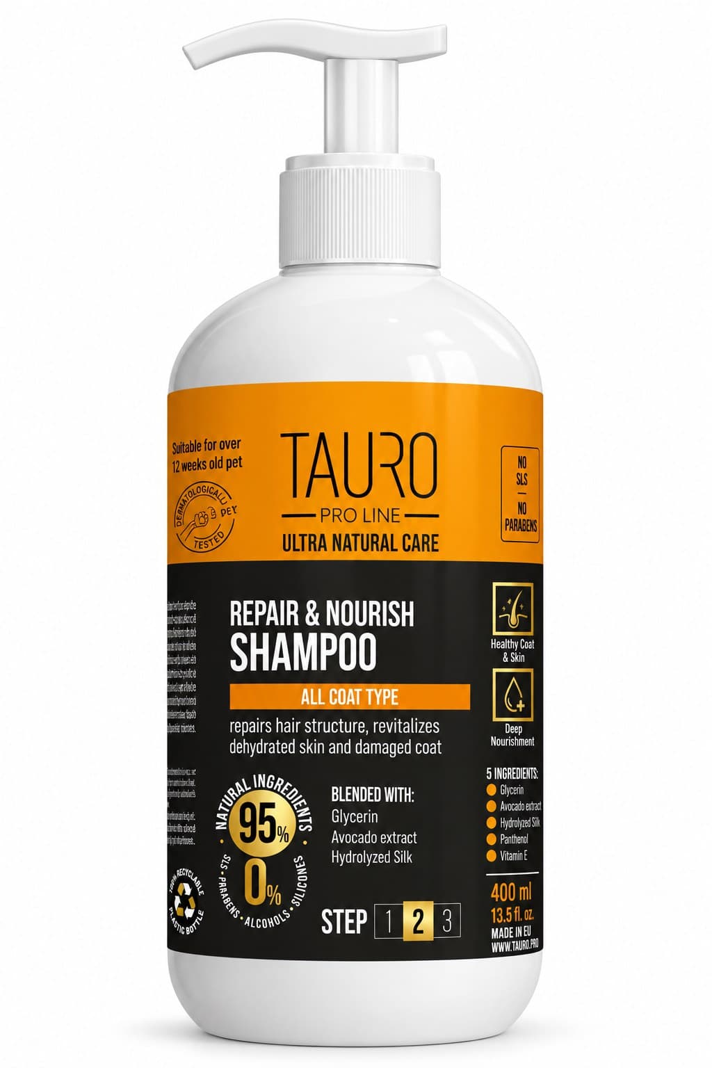 Tauro Pro Line Ultra Natural Care Repair & Nourish Shampoo for Dogs and Cats