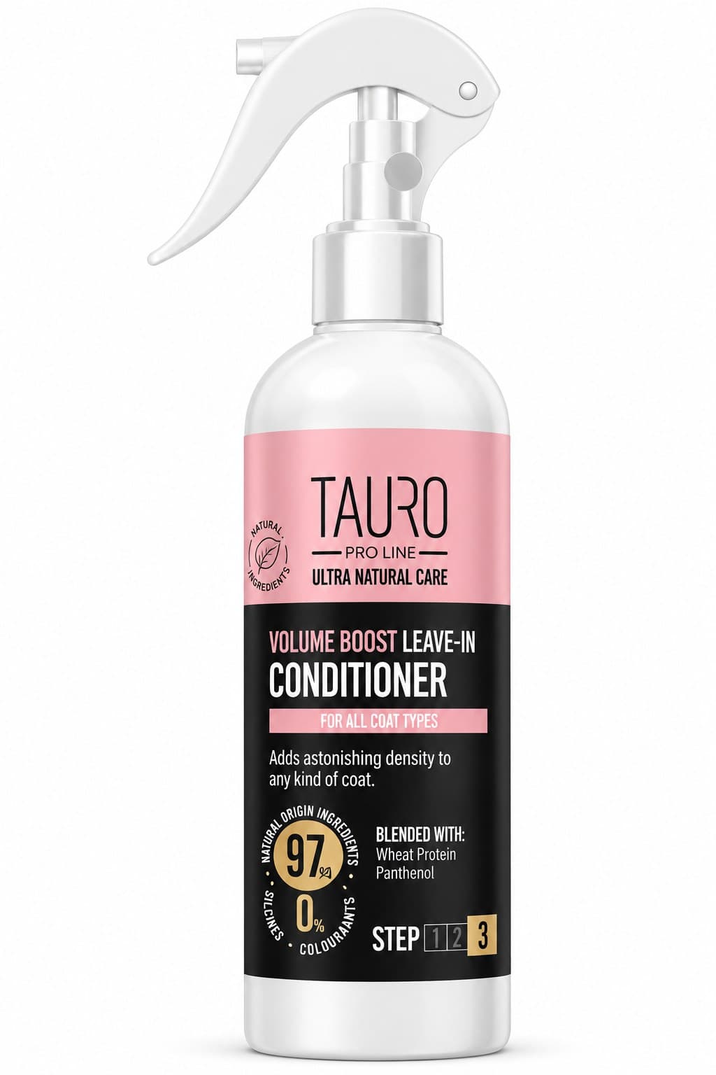 Tauro Pro Line Ultra Natural Care Volume Boost Leave - in Conditionier Spray for Dogs and Cats