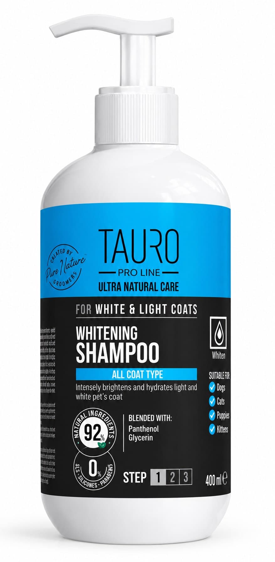 Tauro Pro Line Ultra Natural Care for White and Light Coats for Dogs and Cats